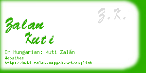 zalan kuti business card